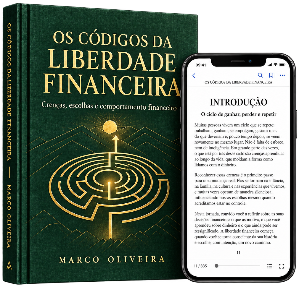 Livro digital Os Códigos da Liberdade Financeira, de Marco Oliveira.